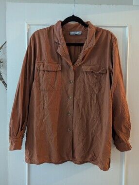Bedford Faire Lightweight Rust-Tone Shirt Jacket Fits M-L